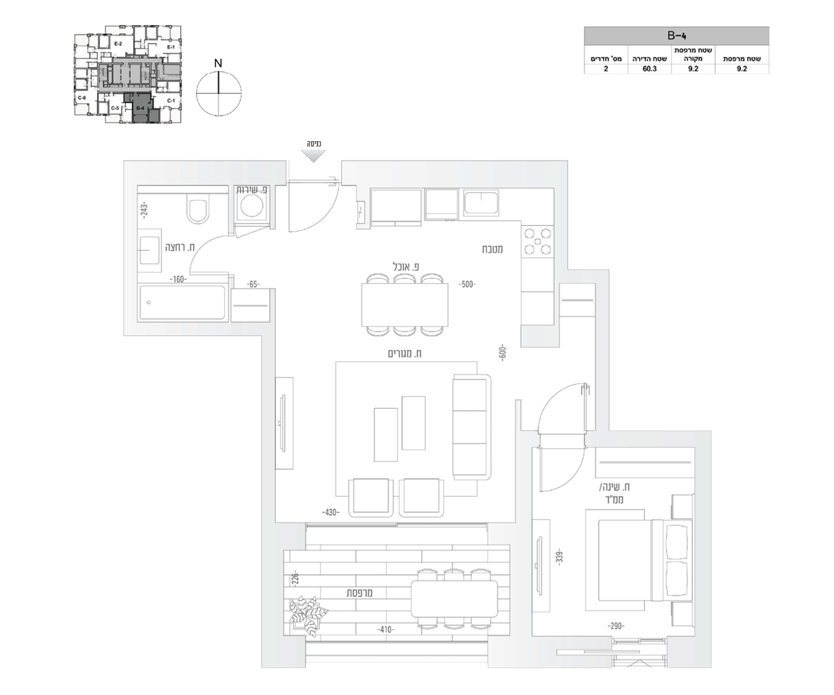 квартира 2 комнаты (B4 модель)